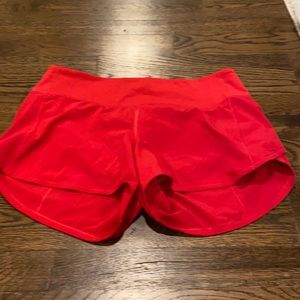 Lululemon shorts 8 tall. Red tracker